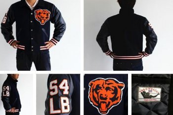 Chicago Bears 54 Mitchell & Ness Throwback NFL Wool Jacket