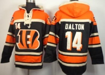 Cincinnati Bengals 14 Andy Dalton Black Orange NFL Hoodie