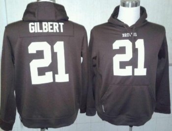 Cleveland Browns 21 Justin Gilbert Brown NFL Hoodie