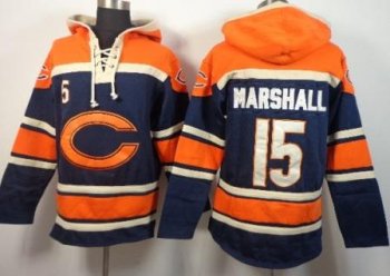 Chicago Bears 15 Brandon Marshall Blue NFL Hoodie