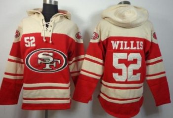 San Francisco 49ers 52 Patrick Willis Red NFL Hoodie