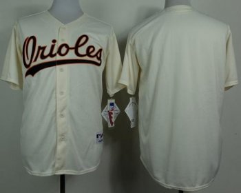 Baltimore Orioles Blank Cream Beige 1954 Throwback MLB Jerseys