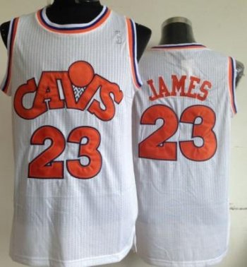 Cleveland Cavaliers 23 LeBron James White CAVS NBA Jerseys