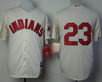 Cleveland Indians 23 Michael Brantley Cream MLB Jerseys