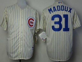 Chicago Cubs 31 Greg Maddux Beige 1969 Throwback MLB Jersey