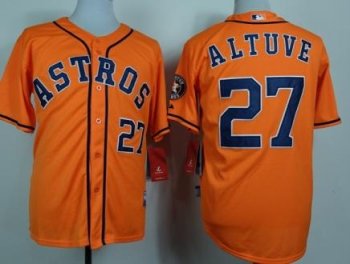 Houston Astros 27 Jose Altuve Orange MLB Jerseys