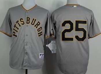 Pittsburgh Pirates #25 Gregory Polanco Grey 1953 Turn Back The Clock MLB Jersey