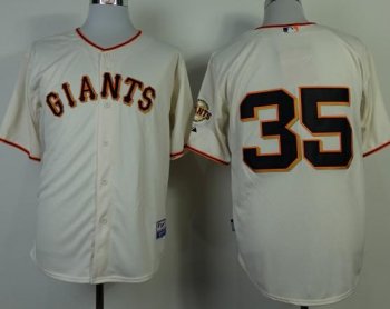 San Francisco Giants 35 Brandon Crawford Cream MLB Jerseys