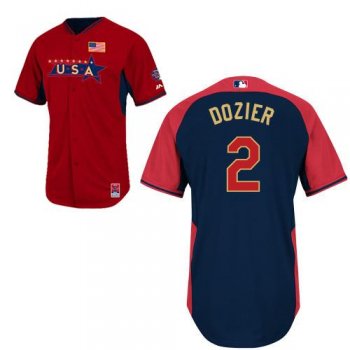 2014 Future Stars USA League Minnesota Twins 2 Brian Dozier Red Blue MLB BP Jerseys