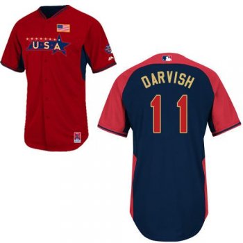 2014 Future Stars USA League Texas Rangers 11 Yu Darvish Red Blue MLB BP Jerseys