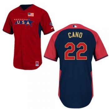 2014 Future Stars USA League Seattle Mariners 22 Cano Red Blue MLB BP Jerseys