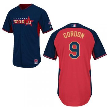 2014 Future Stars World League Los Angeles Dodgers 9 Dee Gordon Red Blue MLB BP Jerseys