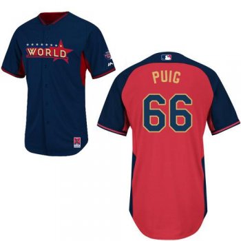 2014 Future Stars World League Los Angeles Dodgers 66 Yasiel Puig Red Blue MLB BP Jerseys