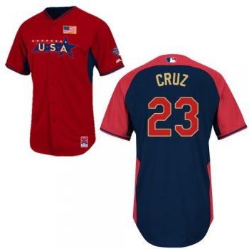 2014 Future Stars USA League Baltimore Orioles 23 Nelson Cruz Red Blue MLB BP Jerseys