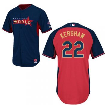 2014 Future Stars World League Los Angeles Dodgers 22 Clayton Kershaw Red Blue MLB BP Jerseys