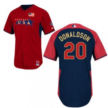 2014 Future Stars USA League Oakland Athletics 20 Josh Donaldso Red Blue MLB BP Jerseys