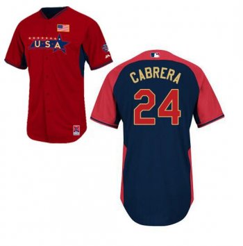 2014 Future Stars USA League Detroit Tigers 24 Miguel Cabrera Red Blue MLB BP Jerseys