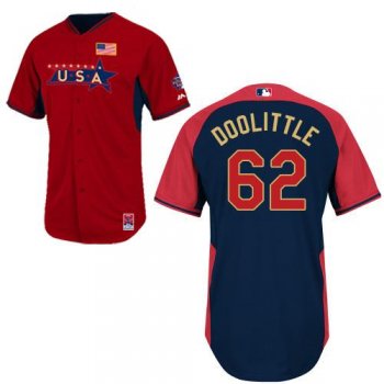 2014 Future Stars USA League Oakland Athletics 62 Sean Doolittle Red Blue MLB BP Jerseys