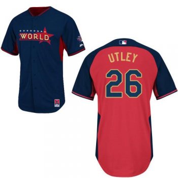 2014 Future Stars World League Philadelphia Phillies 26 Chase Utley Red Blue MLB BP Jerseys