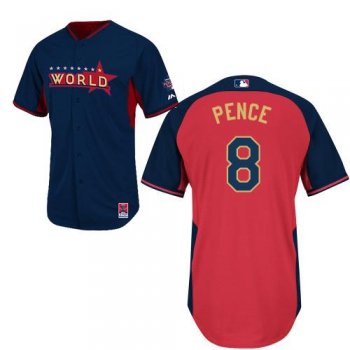 2014 Future Stars World LeagueSan Francisco Giants 8 Hunter Pence Red Blue MLB BP Jerseys