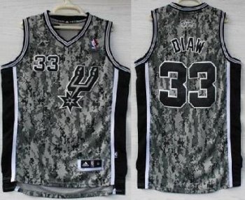 San Antonio Spurs 33 Boris Diaw Camo Revolution 30 Swingman NBA Jerseys