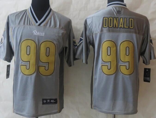 Nike St. Louis Rams 99 Aaron Donald Grey Vapor Elite NFL Jerseys