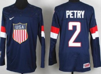 2014 IIHF ICE Hockey World Championship USA Team 2 Jeff Petry Blue Jerseys