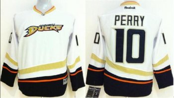 Kids Anaheim Ducks 10 Corey Perry White NHL Hockey Jerseys