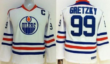 Kids Edmonton Oilers 99 Wayne Gretzky White NHL Jersey