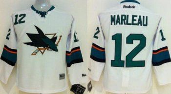 San Jose Sharks 12 Patrick Marleau White NHL Hockey Jersey New Style