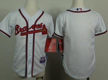 Kids Atlanta Braves Blank White Cool Base Stitched MLB Jersey