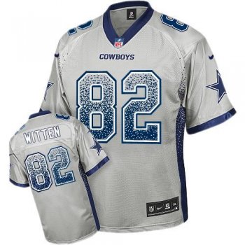 Youth Nike Dallas Cowboys #82 Jason Witten Grey Stitched Drift Fashion Elite NFL Jersey