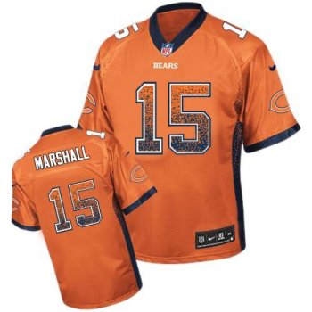 Youth Nike Chicago Bears #15 Brandon Marshall Orange Stitched Drift Fashion Elite NFL Jersey