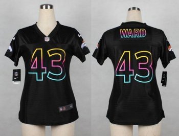 Women's Nike Denver Broncos #43 T.J. Ward Black Fashion NFL Jerseys