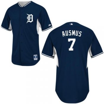 Detroit Tigers #7 Brad Ausmus Blue Authentic 2014 Cool Base BP MLB Jersey