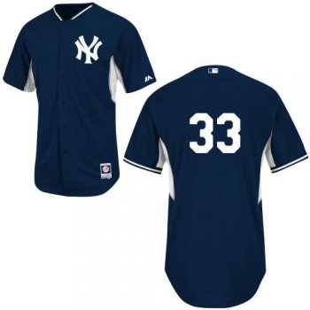 New York Yankees #33 Stephen Drew Blue Authentic 2014 Cool Base BP MLB Jersey