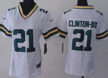 Women Nike Green Bay Packers 21 Ha Ha Clinton-Dix White NFL Jerseys