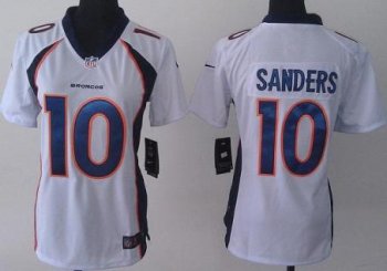 Women Nike Denver Broncos 10 Emmanuel Sanders White NFL Jerseys