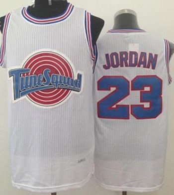 23 Michael Jordan Space Jam Tune Squad White Revolution 30 NBA Jerseys