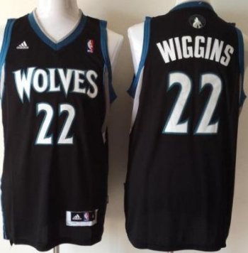 Minnesota Timberwolves 22 Andrew Wiggins Black Revolution 30 Swingman NBA Jerseys