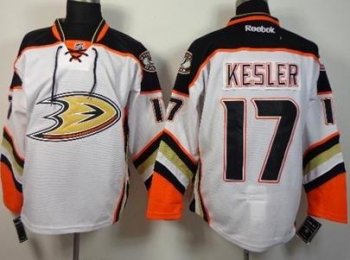 Anaheim Ducks 17 Ryan Kesler White Road Stitched NHL Jersey