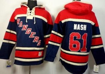 New York Rangers 61 Rick Nash Navy Blue Stitched NHL Sawyer Hooded Sweatshirt