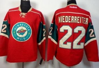 Minnesota Wild 22 Nino Niederreiter Red Stitched NHL Jersey