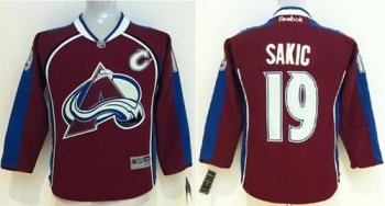 Kids Colorado Avalanche 19 Joe Sakic Red NHL Jerseys