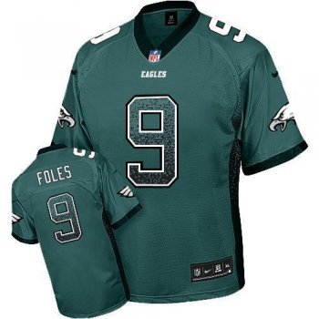 Youth Nike Philadelphia Eagles 9 Nick Foles Midnight Green Team Color Drift Fashion NFL Jerseys