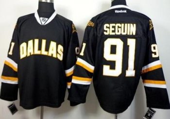 Dallas Stars 91 Tyler Seguin Black NHL Jerseys