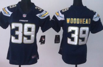 Women Nike San Diego Chargers #39 Danny Woodhead Blue NFL Jerseys