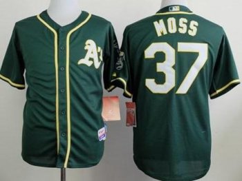 Oakland Athletics 37 Brandon Moss Green Cool Base MLB Jersey