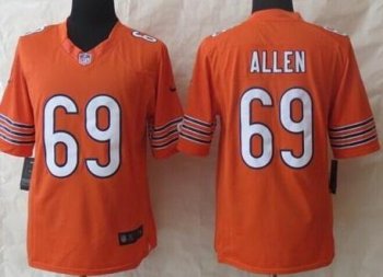 Nike Chicago Bears 69 Jared Allen Orange Limited NFL Jersey