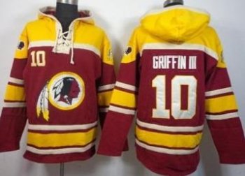 Nike Washington Redskins #10 Robert Griffin III Red Sawyer Hooded Sweatshirt NFL Hoodie